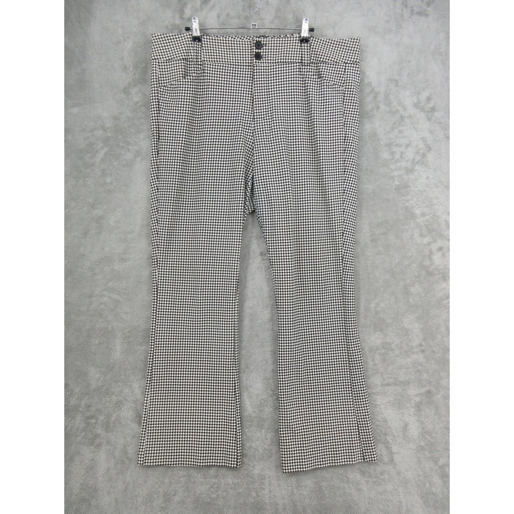 Studio by Torrid Pants Womens 20R Houndstooth Flare Leg Trouser Academia Career